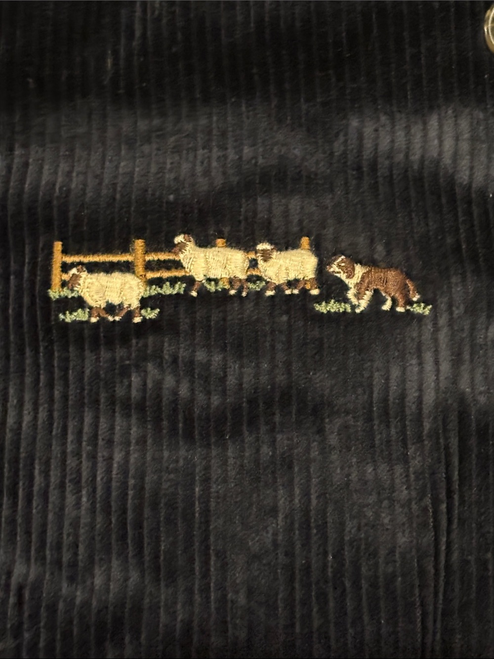 NWT Ralph Lauren Embroidered Corduroy Overall and Cotton Shirt Set 18 mos - Picture 3 of 12